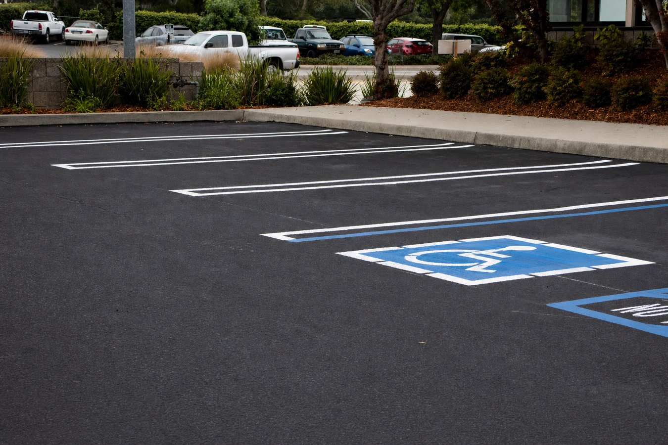 Parking lot striping